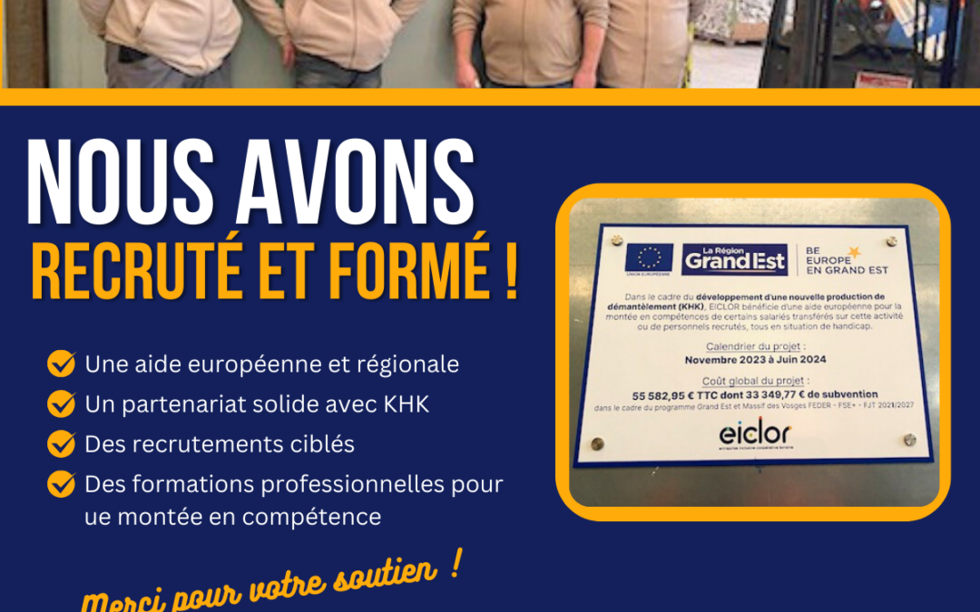 Nous avons recruté et formé !