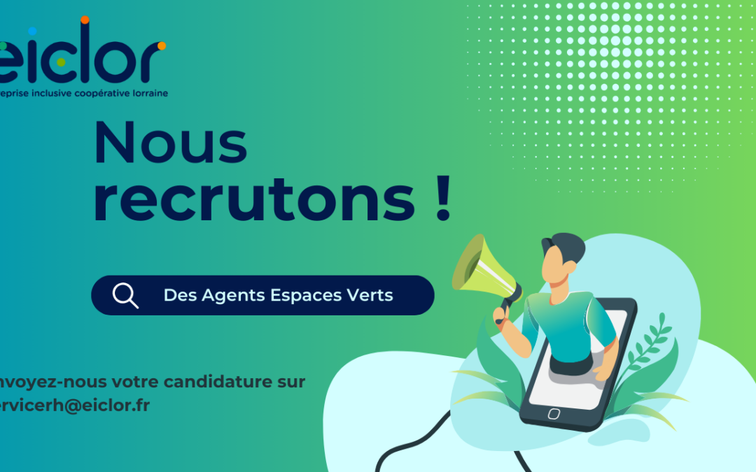 Nous recrutons des agents Espaces Verts